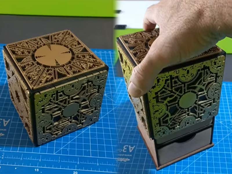 Laser Cut Hellraiser Jewelry Box Gift Box Template Vector File