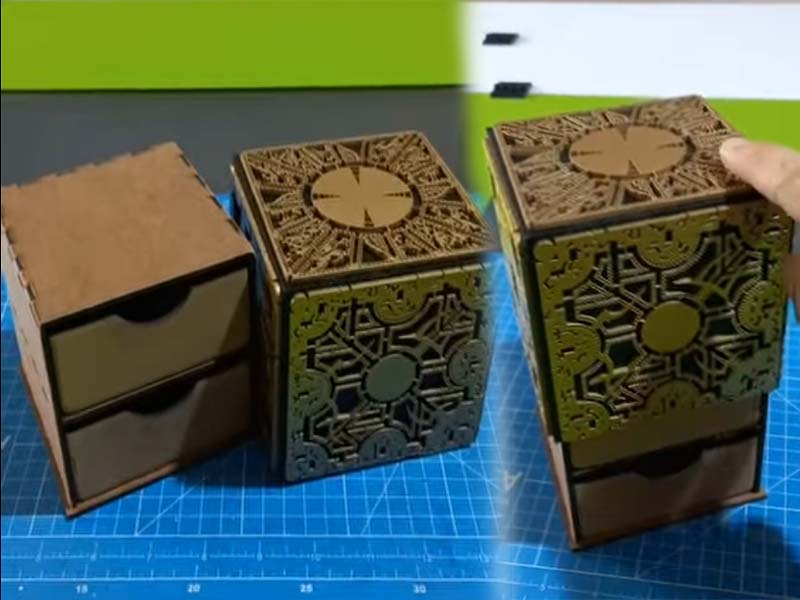 Laser Cut Hellraiser Jewelry Box Gift Box Template Vector File
