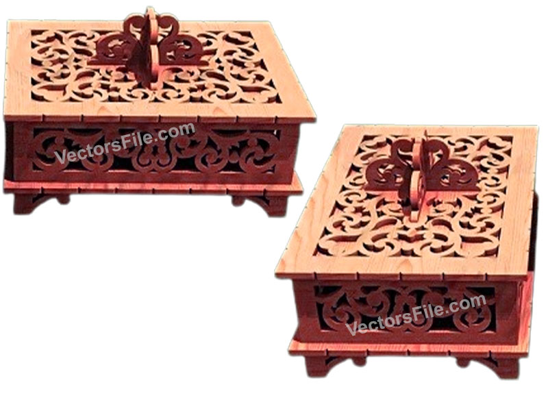 Wooden Jewelry Box Laser Cut 6mm Box Design | Vectors File