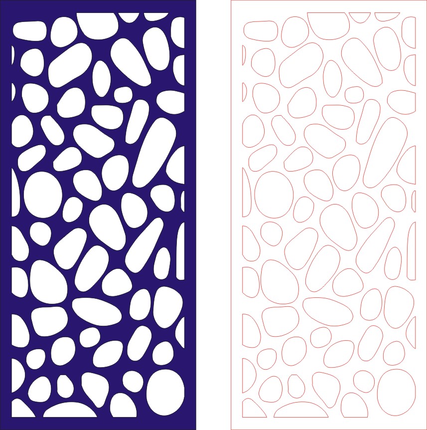 Abstract Bubble Decorative Room Divider CDR File