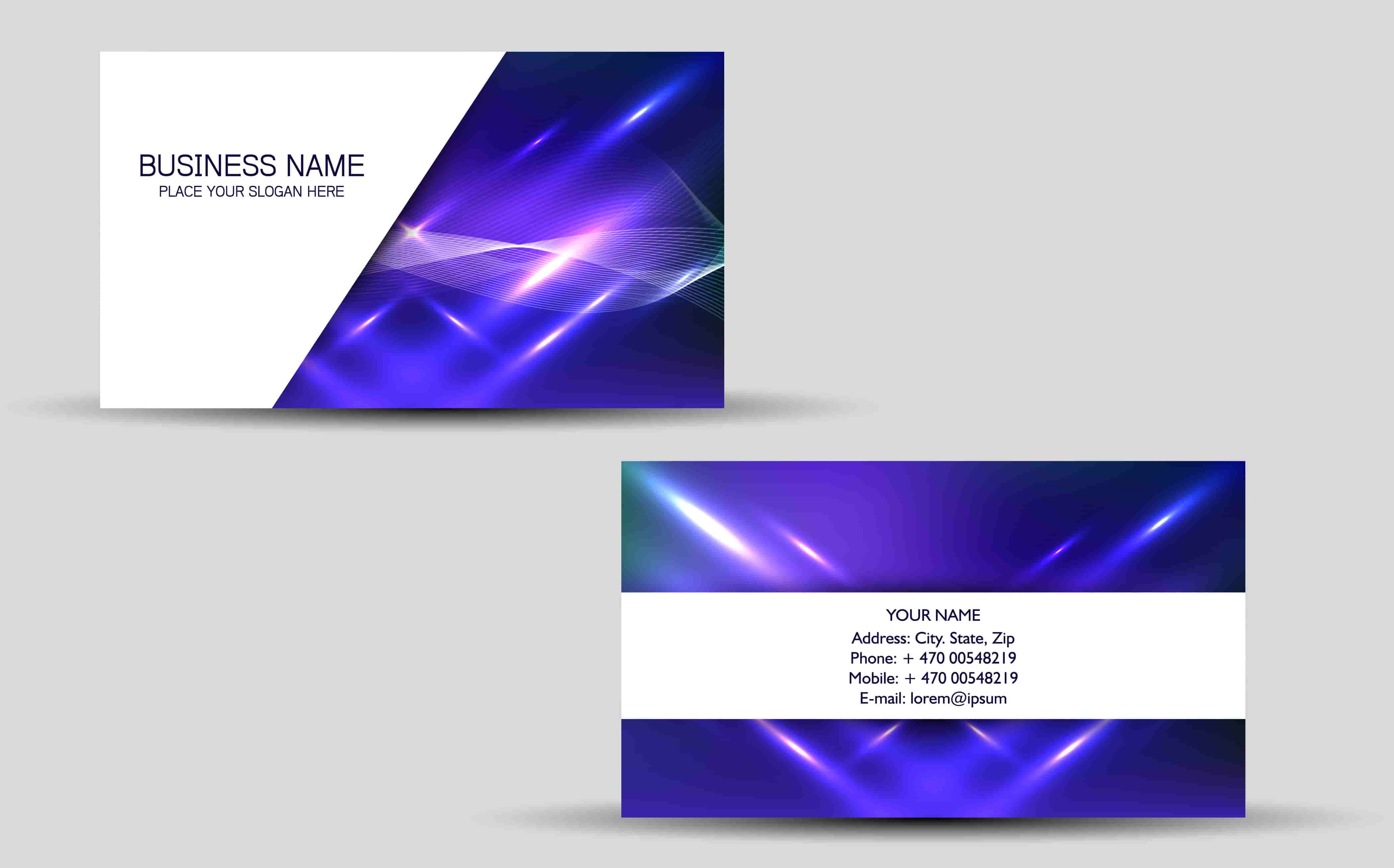 Abstract Business Card Templates Vector File