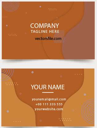 Abstract Business Card Template, Visiting Card Design Free Vector