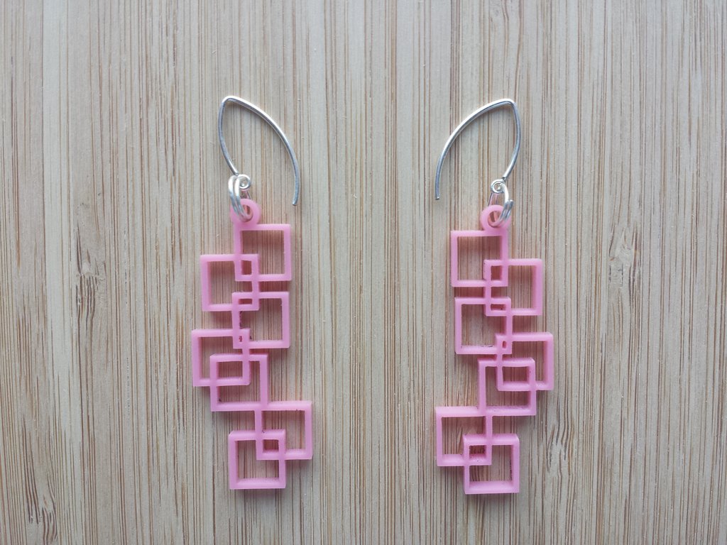 Abstract Custom Jewellery Free Laser Cut Earring Template DXF File