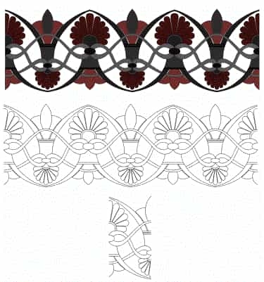 Abstract Seamless Pattern, Laser Cut Border Design Vector File
