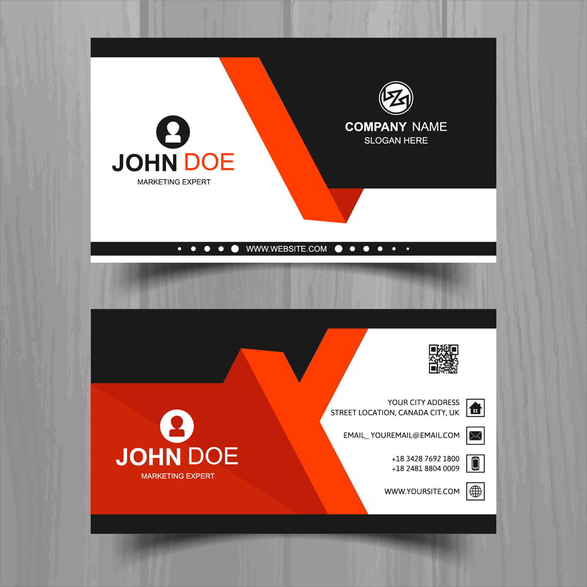 Abstract Stylish Wave Business Card Template Design Free Vector