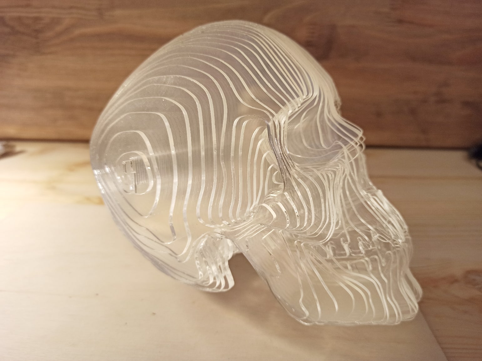 Acrylic 3D Skull Model Laser Cut CDR File