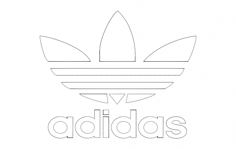 Adidas Logo DXF File | Vectors File