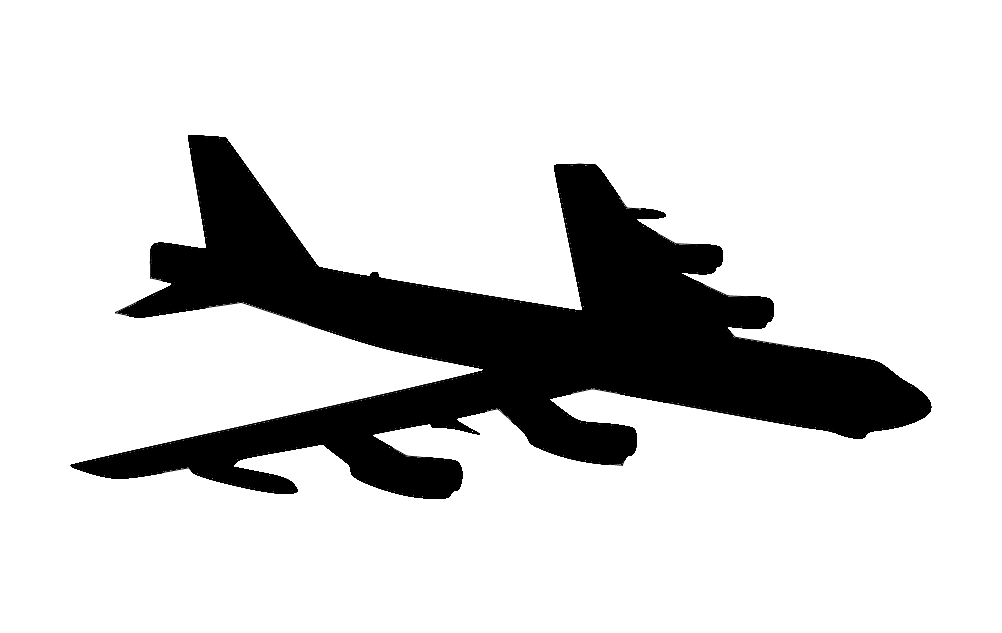 Aircraft Flying Silhouette Free DXF File