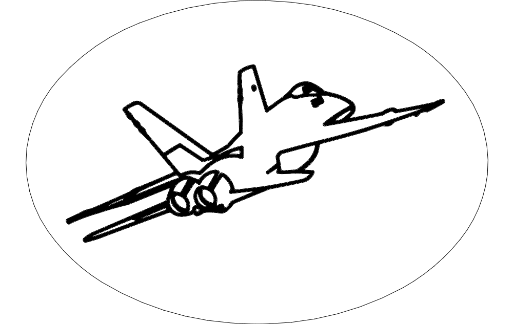 Aircraft Formation Silhouette Free DXF File