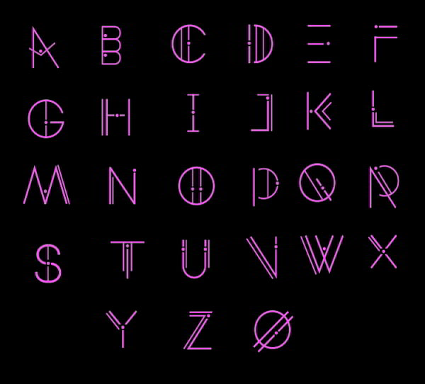 Alphabet Template CDR and Ai Vector File