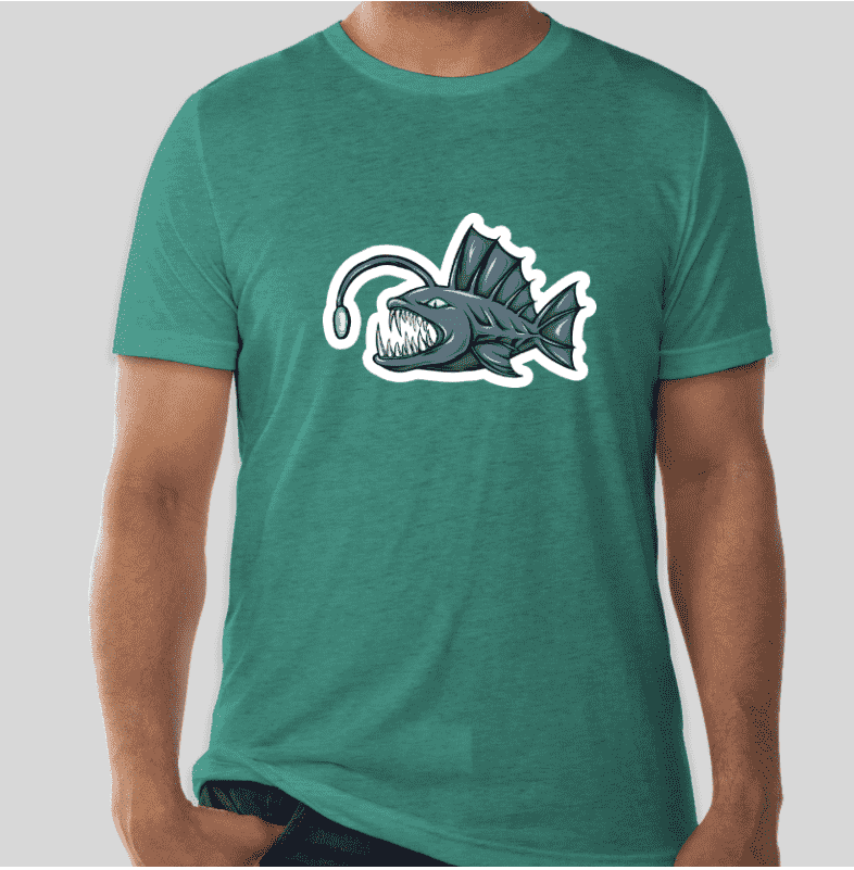 Angler Fish T-Shirt Sticker PDF, EPS, Ai, SVG Vector File