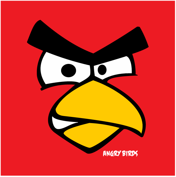 Angry Birds Face Free Vector