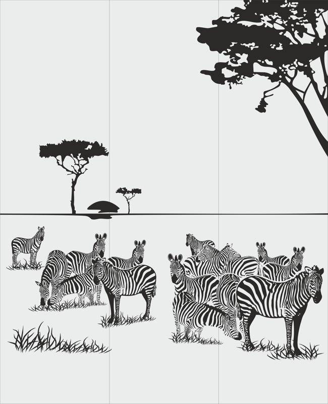 Animals Zebra Sandblast Pattern CDR File