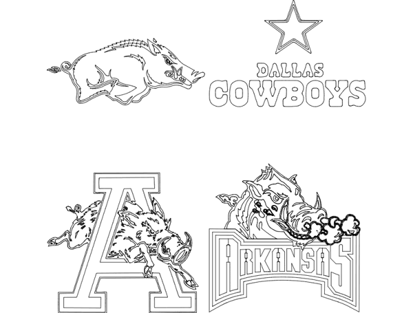 Arkansas Razorbacks Dallas Cowboys Free DXF Vectors File