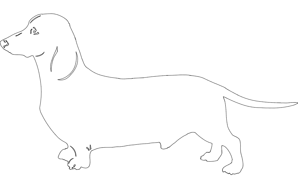 Baby Dog Silhouette DXF File