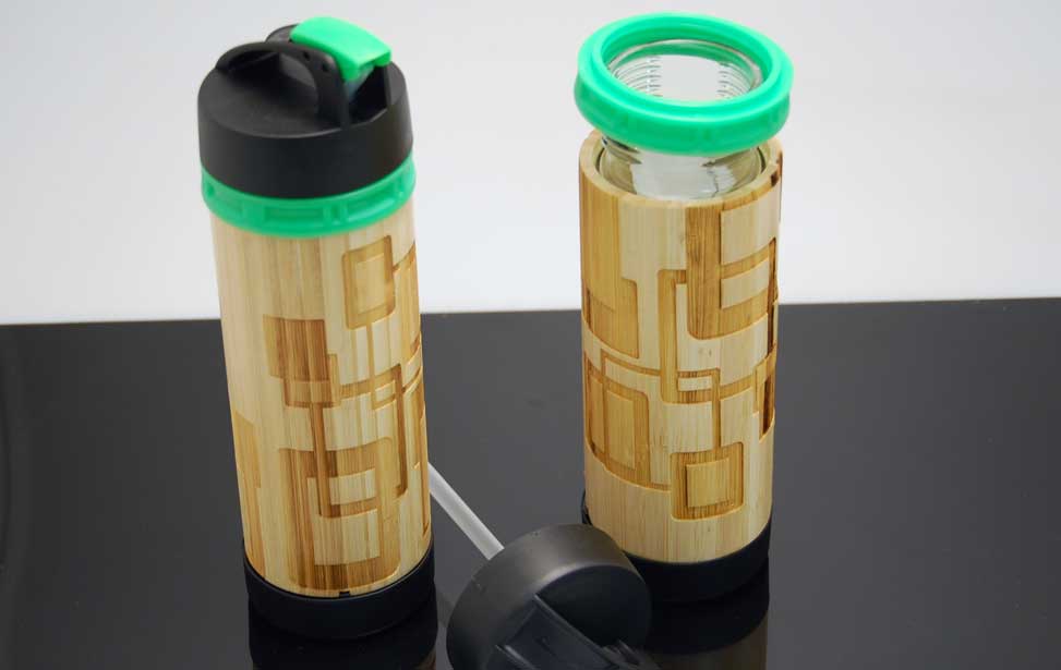 Bamboo Water Bottle Laser Engraving CDR, DXF and Ai File
