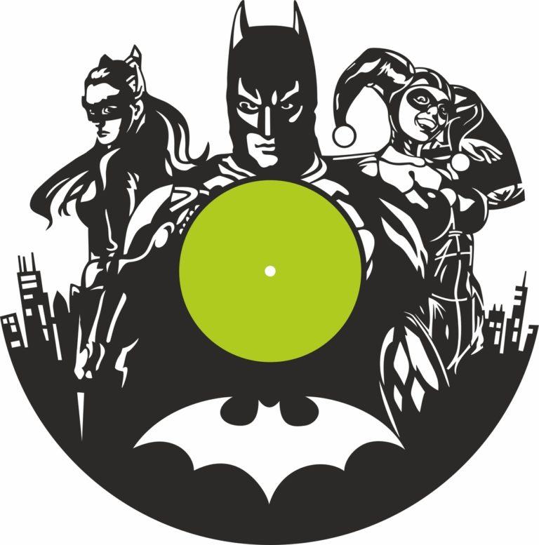 Bat Man Wall Clock Vector Design CDR File