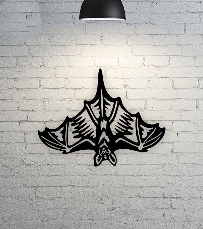 Bat Wall Decor Free CDR DXF Vector File