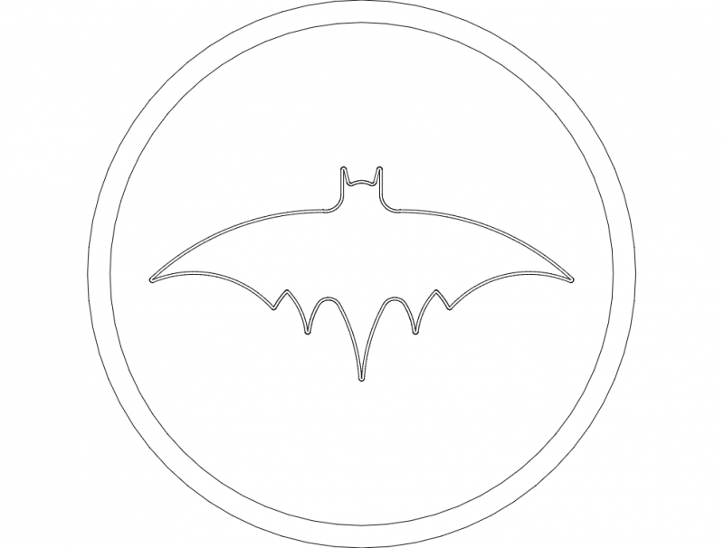 Batman Logo DXF Vectors File