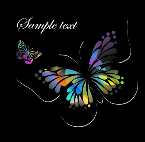 Beautiful Floral Butterfly Creative Background Free Vector