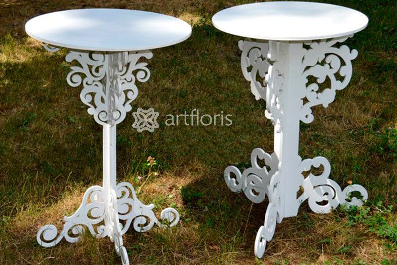 Beautiful white Wooden Garden Table CDR File