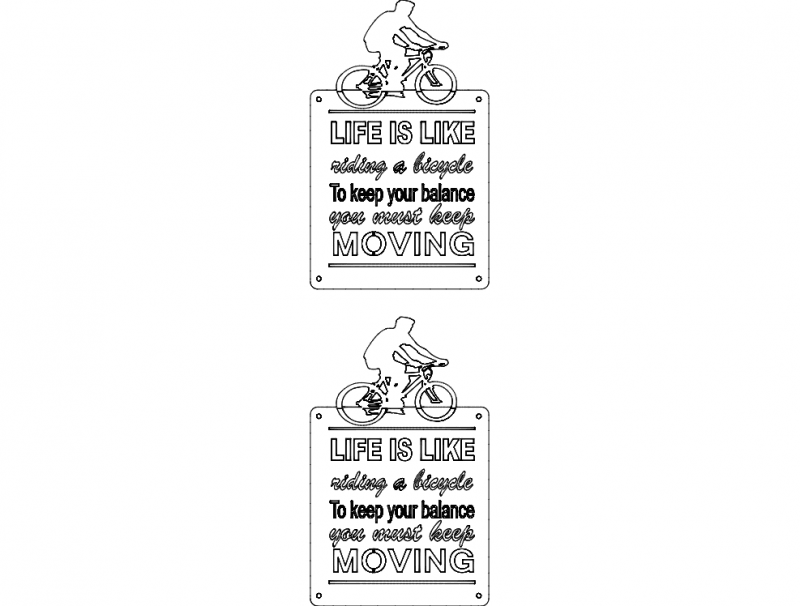 Bicycle Quot Template DXF File