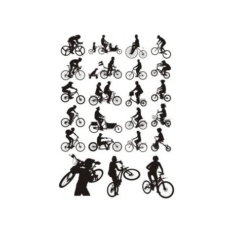 Bicycles Silhouettes CDR File