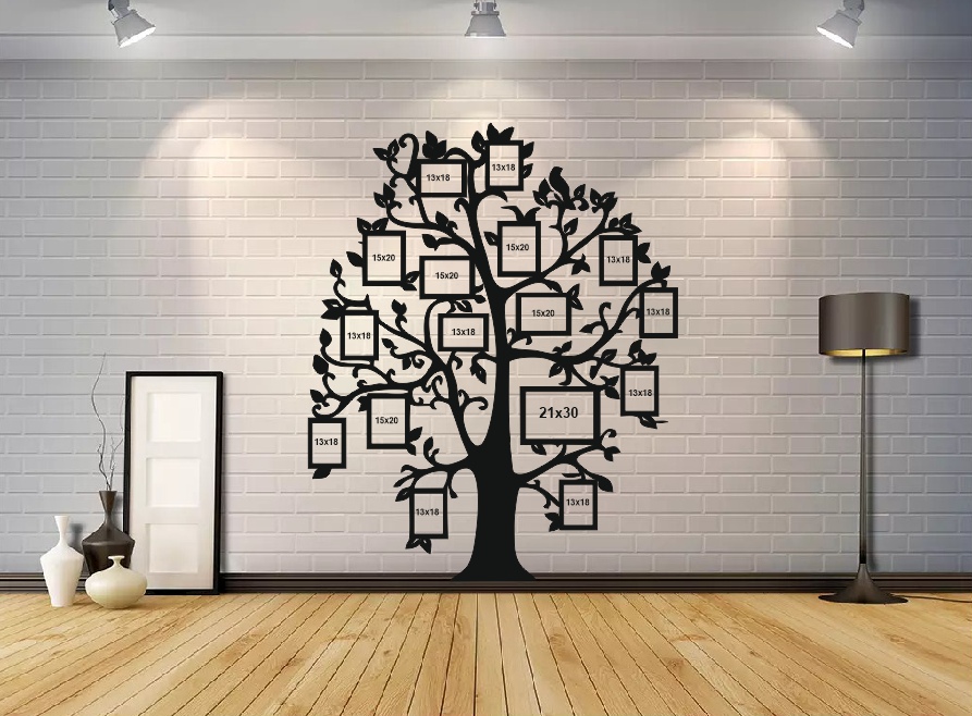 Big Tree Wall Decor Ideas for Living Room CDR Vectors File