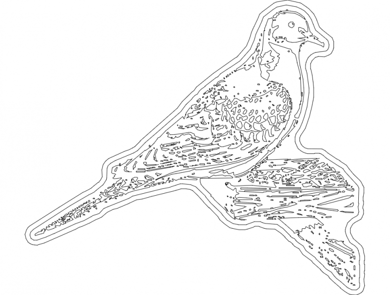 Bird 1 Free Dxf File For Cnc DXF Vectors File