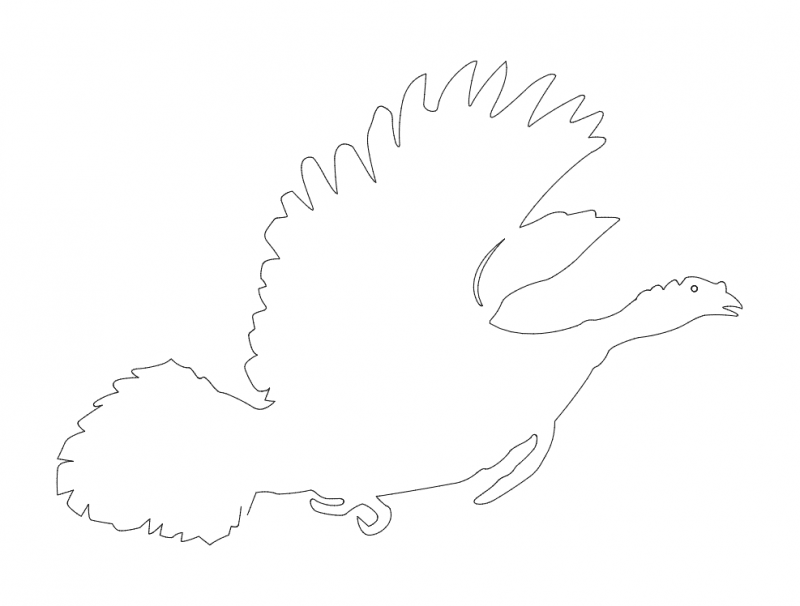 Bird Running Silhouette Free Dxf File For Cnc DXF Vectors File