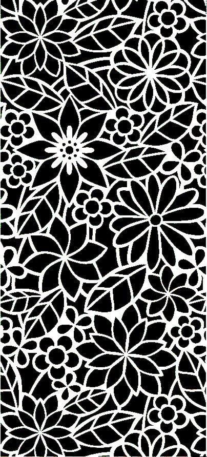 Bloomy Laser Cut Panels for Outdoors Screen Panel DXF File