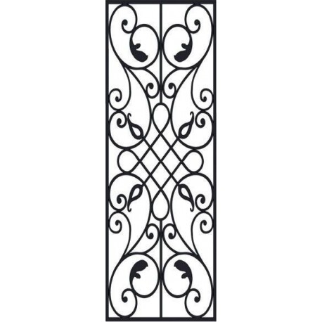 Blossomy Front Grill Design for balcony Panel Pattern DXF File