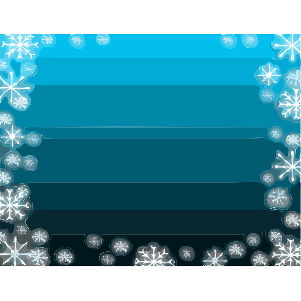 Blue Ice Snowflake Vector SVG File