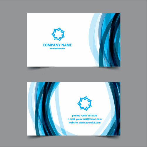 Blueish Visiting Card Template Free Vector