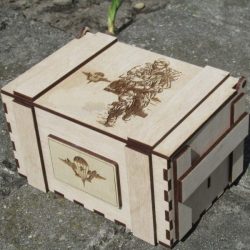 Box in the military for Laser Cut CNC DXF File