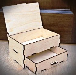 Box with drawers for Laser Cut CNC DXF File