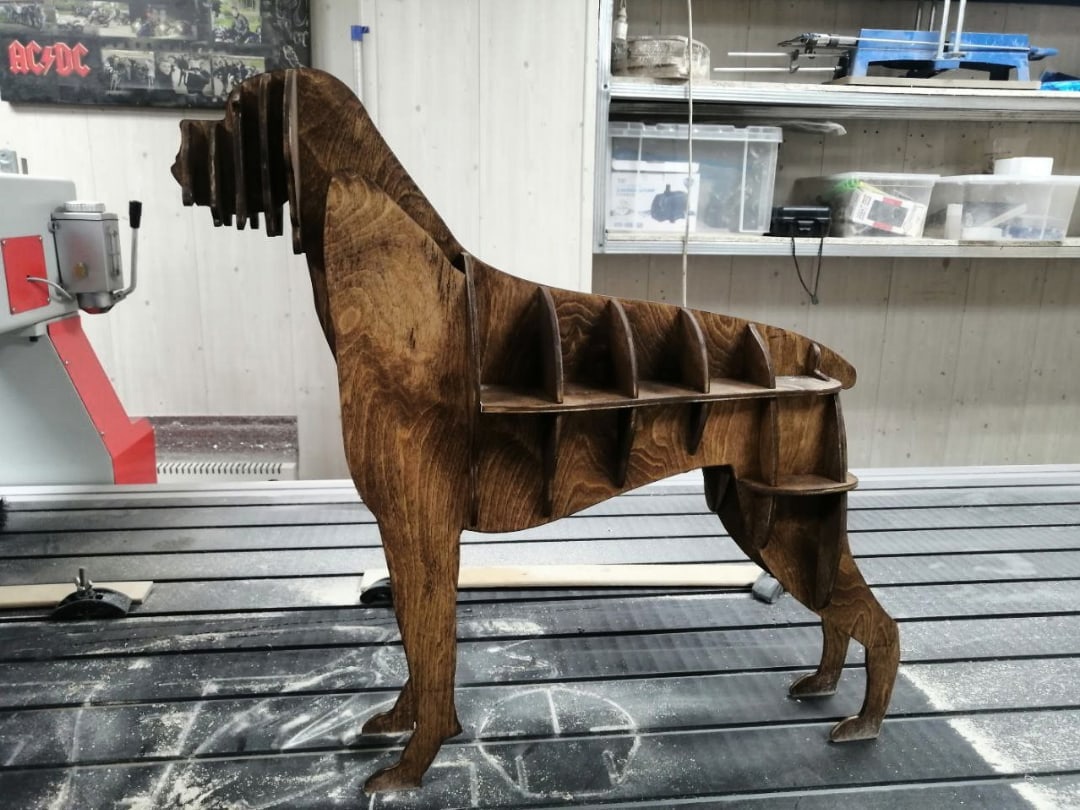 Boxer Dog 3D Puzzle Animal Shelf CNC Cutting CDR File
