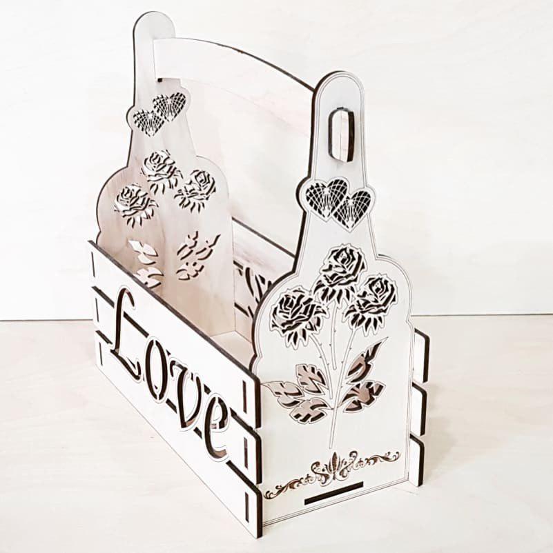 Boxes for Bottles Heart 3D Puzzle CDR File
