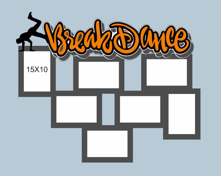 Break Dance Frame Laser Cut CDR File