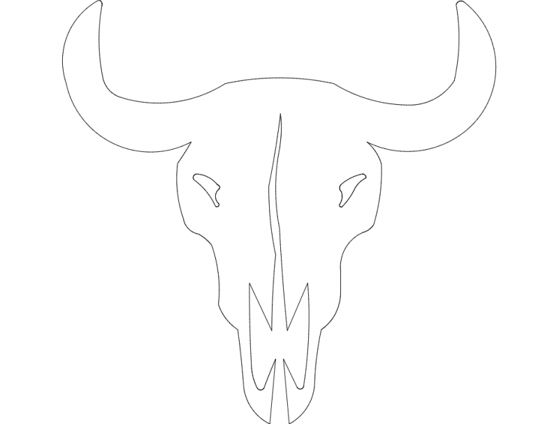 Bull Head Design Template Free DXF Vectors File