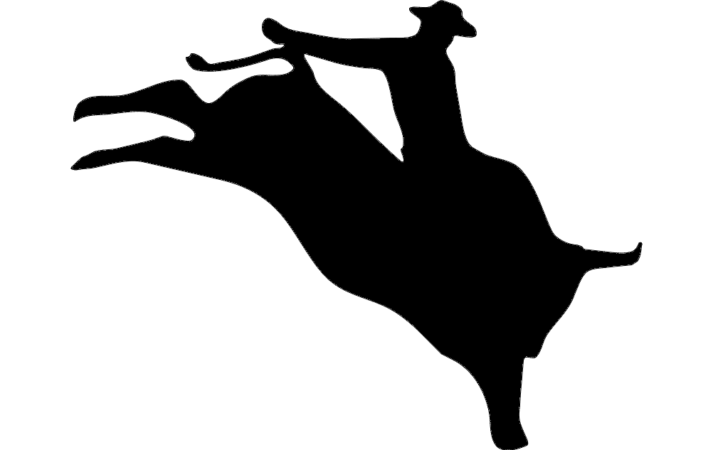 Bull Rider Template Free DXF Vectors File
