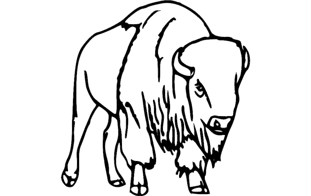 Bull Standing Free DXF Vectors File