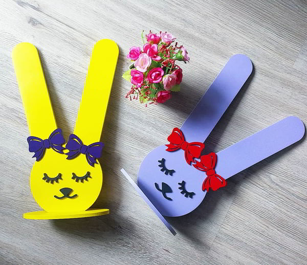 Bunny Rubber Band Holder CNC CDR File