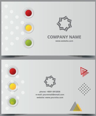 Business Card Grey Theme Free Vector