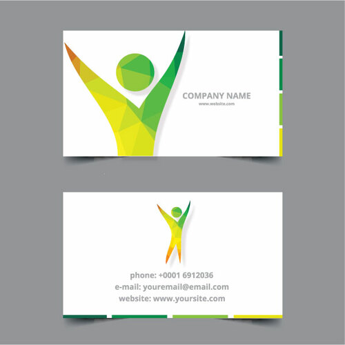 Business Card Man Icon Template Free Vector