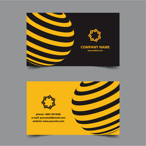 Business Card Sphere Logo Free Vector