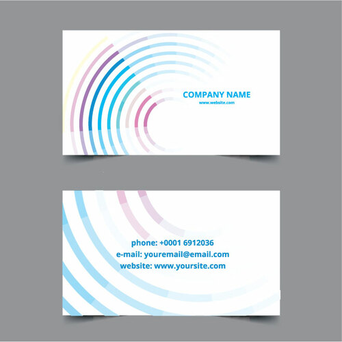 Business Card Template Abstract Theme Free Vector