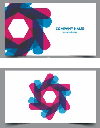 Business Card Template Design with Logo Free Vector