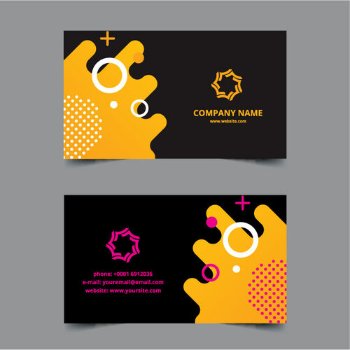 Business Card Template in Black Free Vector