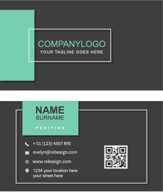 Business Card Template Sample Design Free Vector